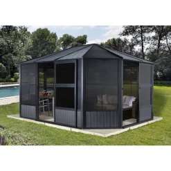 Pavillon 'Charleston' anthrazit 384 x 384 x 281 cm