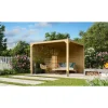 Pavillon 'Cubus' naturfarben 309 x 309 x 239 cm