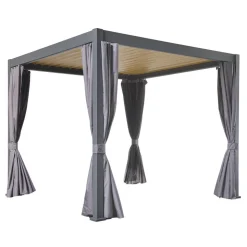 Pavillon 'Daphne' grau/braun 290 x 290 x 240 cm