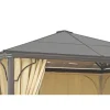 Pavillon 'Hardtop' beige/braun 300 x 300 x 260 cm