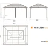 Pavillon 'Meridien 12 x 16' anthrazit 365 x 485 x 270 cm
