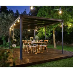 Pavillon 'Milano' anthrazit 309 x 426 cm Polycarbonat grau