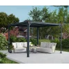Pavillon 'Milano' anthrazit 309 x 309 cm Polycarbonat grau