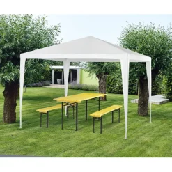 Pavillon weiß 300 x 300 x 250 cm