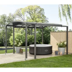 Pavillon 'Zora' grau 290 x 230 x 290 - 560 cm, ausziehbar