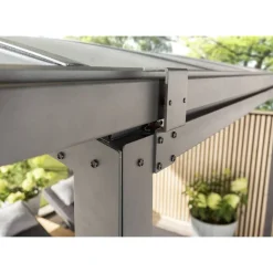 Pavillon 'Zora' grau 290 x 230 x 290 - 560 cm, ausziehbar