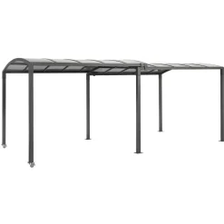 Pavillon 'Zora' grau 290 x 230 x 290 - 560 cm, ausziehbar
