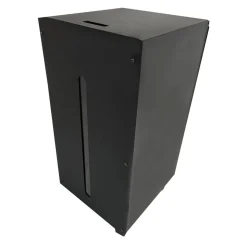 Pelletbox mit Rollen 37 x 74 x 37 cm schwarz
