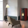 Pelletofen 'Amaranto' Stahl bordeaux 2,5 - 8,5 KW
