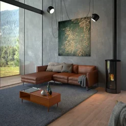 Pelletofen 'Breeze' titanium 52,8 x 114 x 60 cm 2,4 - 9,1 kW, WiFi