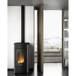 Pelletofen 'Duke 14 Airtight' Stahl titanium 3,8 - 14 kW