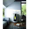 Pelletofen 'Globe' Stahl schwarz/weiß 10,5 kW