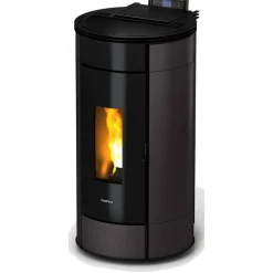 Pelletofen 'Globe' Stahl schwarz 10,5 kW