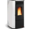 Pelletofen 'Ketty' Stahl schwarz/weiß 6,3 kW