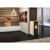 Pelletofen 'Ketty' Stahl schwarz/beige 6,3 kW
