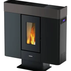Pelletofen 'Moon' Stahl schwarz 10 kW