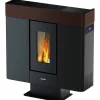 Pelletofen 'Moon' Stahl schwarz/braun 10 kW