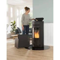 Pelletofen 'P1' Stahl/Glas 8 kW