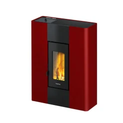 Pelletofen 'Roxy' Stahl bordeaux 2 - 7 kW