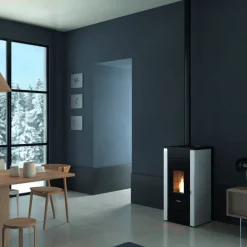 Pelletofen 'Sharp' Stahl weiß 2,5 - 7 kW