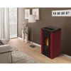 Pelletofen 'Vera' Stahl schwarz/rot 7 kW