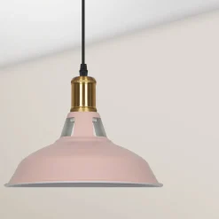 Pendelleuchte 'Eliana' Metall rosa Ø 27 cm