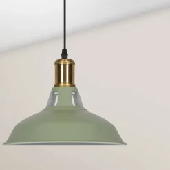 Pendelleuchte 'Eliana' Metall grün Ø 27 cm
