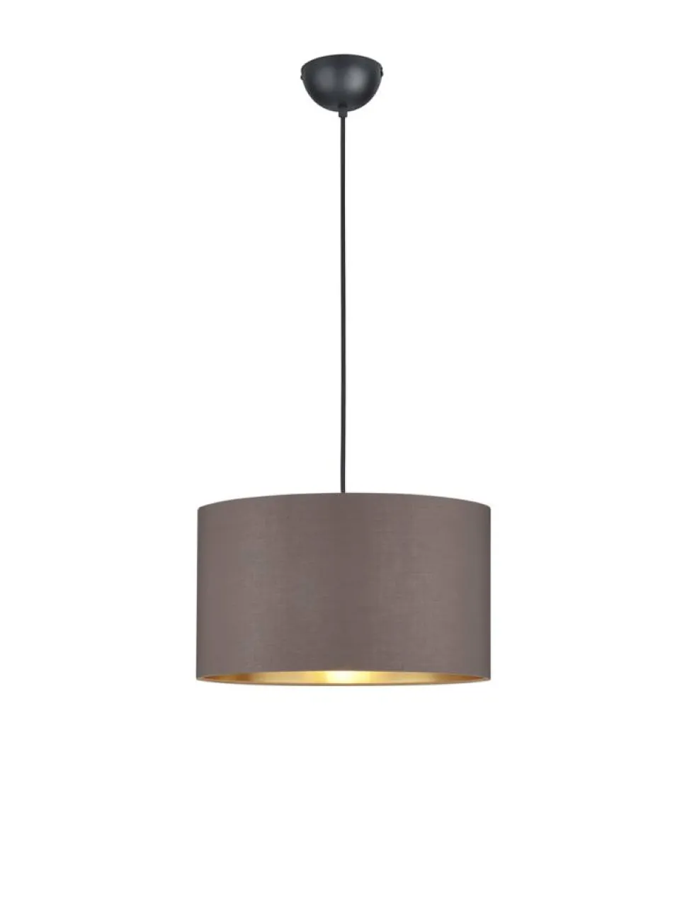 Pendelleuchte 'Hostel' taupe/goldfarben Ø 40 cm 1-flammig