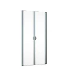 Pendeltür für Nische 'Sunny' teilgerahmt, aluminiumfarben, 100 x 180 cm