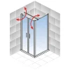 Pendeltür mit Seitenwand 'Garant 2.0' Mattschwarz für Duschwanneneinbaumaß 780 - 800 / 775 - 800 mm