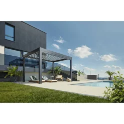 Pergola Gr. 4 x 3 dunkelgrau-metallic 404,5 x 312 cm