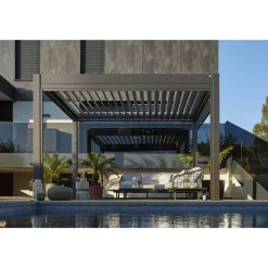 Pergola Gr. 4 x 3 dunkelgrau-metallic 404,5 x 312 cm