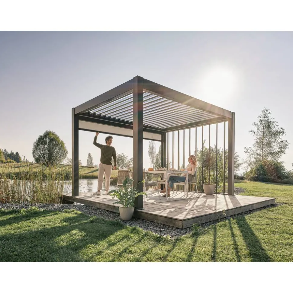Pergola Gr. 4 x 3 dunkelgrau 404,5 x 312 cm