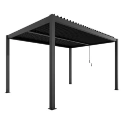 Pergola 'Shade' dunkelgrau 395 x 230 x 290 cm