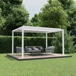 Pergola 'Shade' weiß 395 x 230 x 290 cm