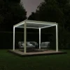 Pergola 'Shade' weiß mit Beleuchtung 296 x 230 x 290 cm
