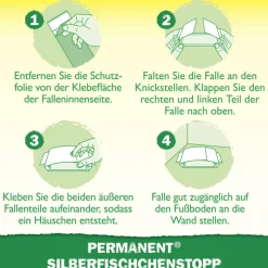 Permanent Silberfischchenstopp 3 Stück