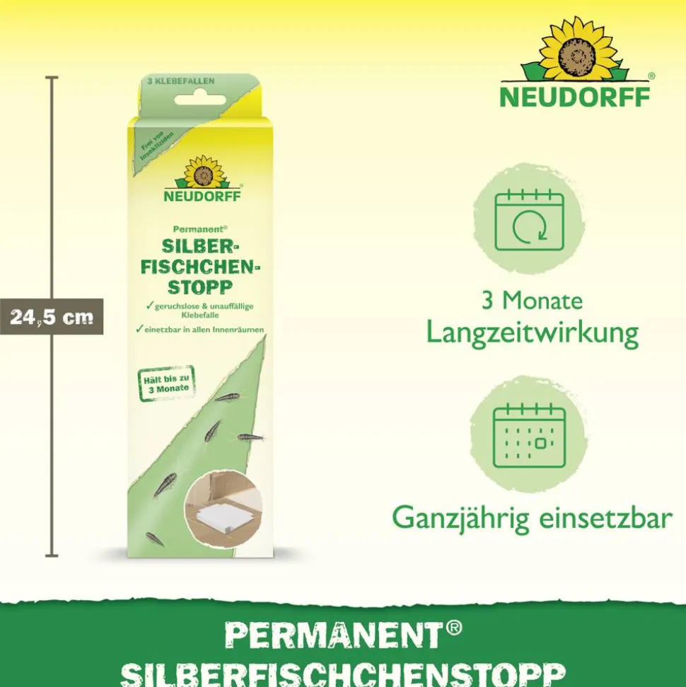 Permanent Silberfischchenstopp 3 Stück
