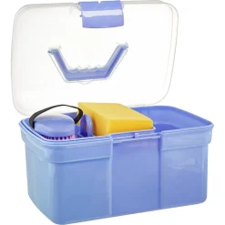 Pferde-Putzbox für Kinder Kunststoff violett 9-tlg.