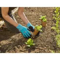 Pflanz- und Bodenhandschuh, Größe 7/S, grau/schwarz
