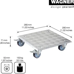 Pflanzenroller 'Alaska GH 7004' Alu-Riffelblech aluminiumfarben 28 x 28 cm