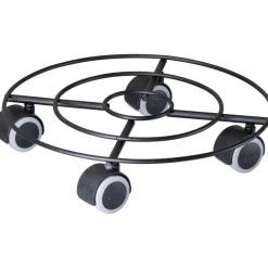 Pflanzenroller 'Draht' mattschwarz Ø 30 cm