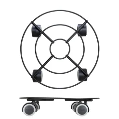 Pflanzenroller 'Draht' mattschwarz Ø 30 cm