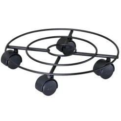 Pflanzenroller 'Draht' schwarz Ø 30 cm