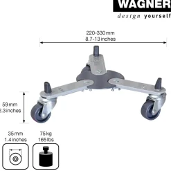 Pflanzenroller 'Sun City 0817' small Stahl Tragkraft 75 kg
