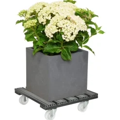 Pflanzenroller WPC anthrazit 38,5 x 38,5 cm