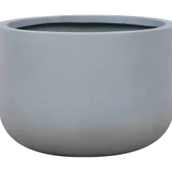 Pflanzgefäß 'Palomo' Polyfibre Betonoptik grau rund Ø 40 x 28,5 cm