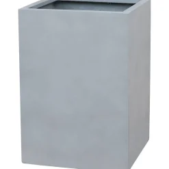 Pflanzgefäß 'Palomo' Polyfibre Betonoptik grau eckig hoch 30 x 30 x 47 cm
