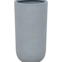Pflanzgefäß 'Palomo' Polyfibre Betonoptik grau rund Ø 30 x 55 cm