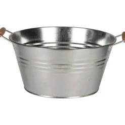 Pflanzgefäß Zink silbern Ø 35 cm